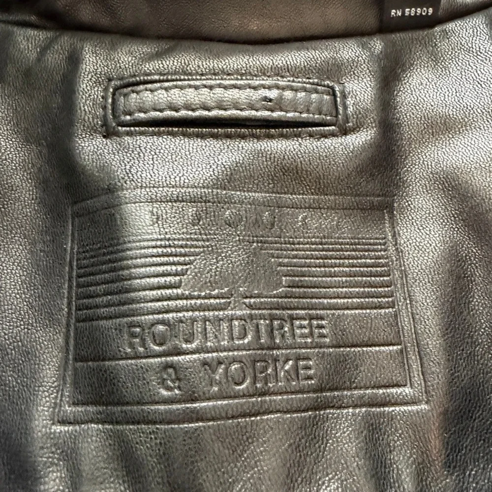 Roundtree & Yorke‎ Lambskin Leather Jacket Mens 3XLT Black Retro Classic